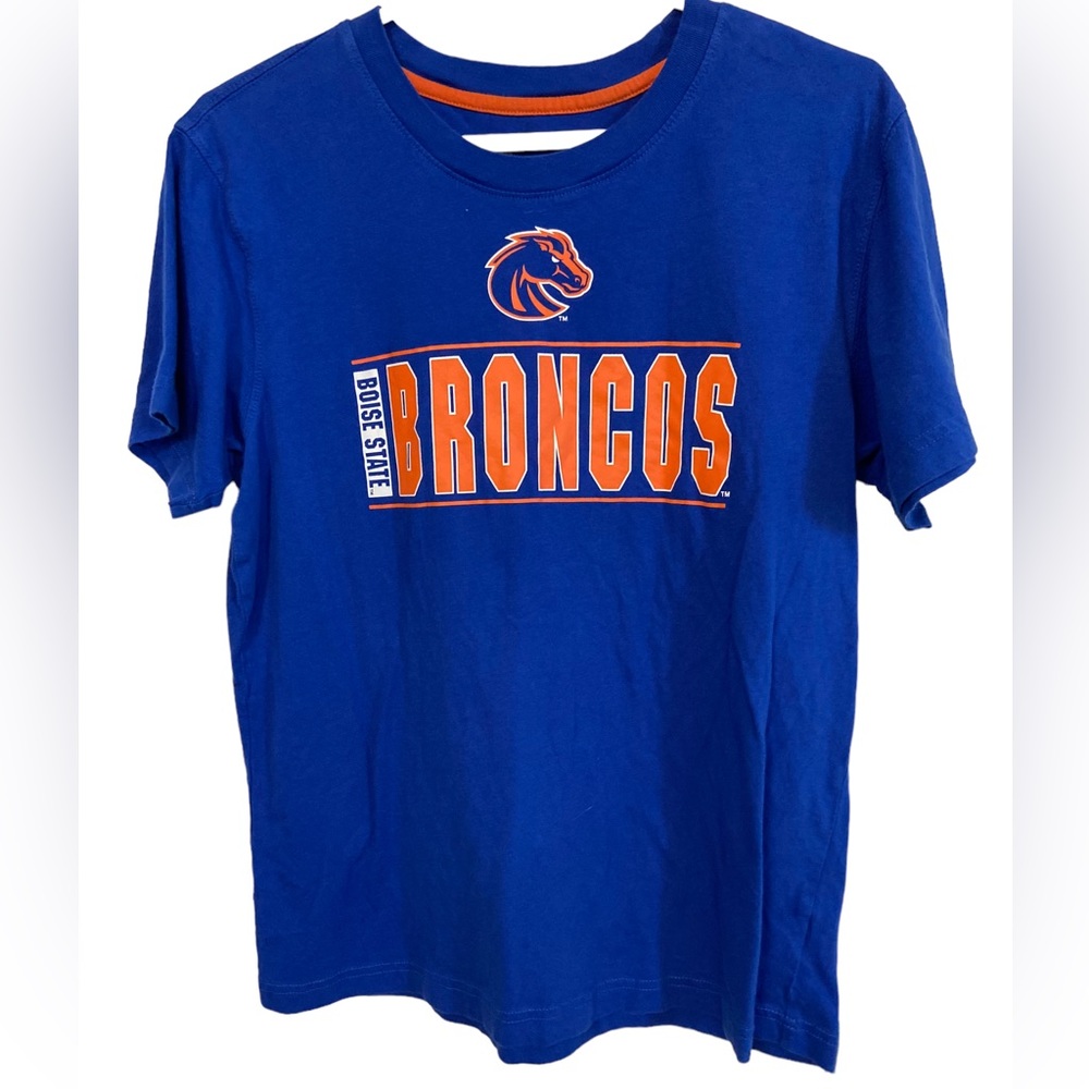 Retro Boise State Broncos Blue Youth XL Women’s S Football T-Shirt
